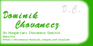 dominik chovanecz business card